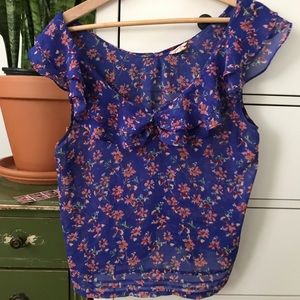 Floral Sheer Crop Top Forever 21 L